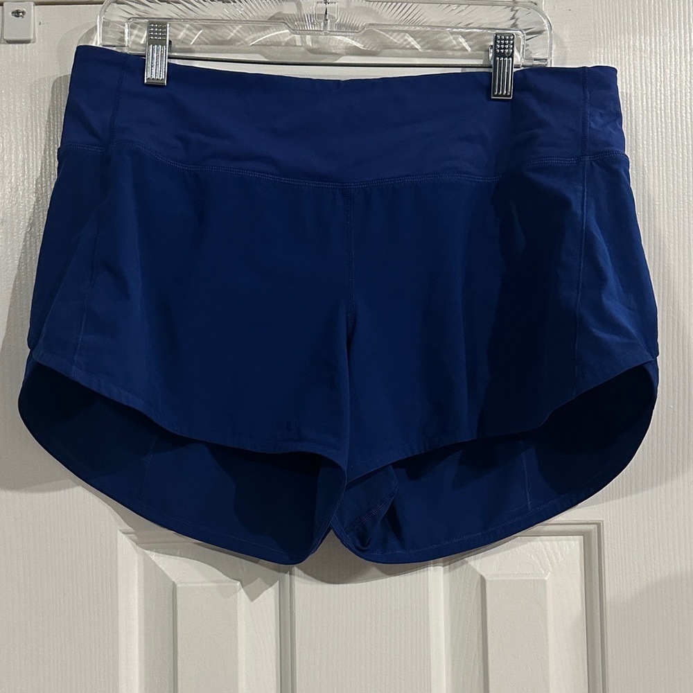 Lululemon Athletica Larkspur Blue Speed Up Short Long 4” Women’s 10 Running Gym - Picture 3 of 10